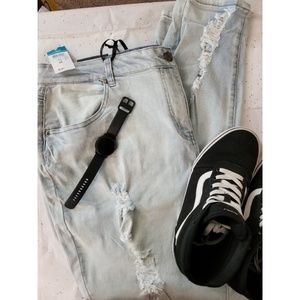 Rue21+ Super Distressed Light Wash Jeggings
